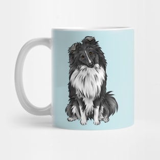 Cute Sheltie | Shetland Sheepdog | Bi-Black | Cute Dog Art Mug